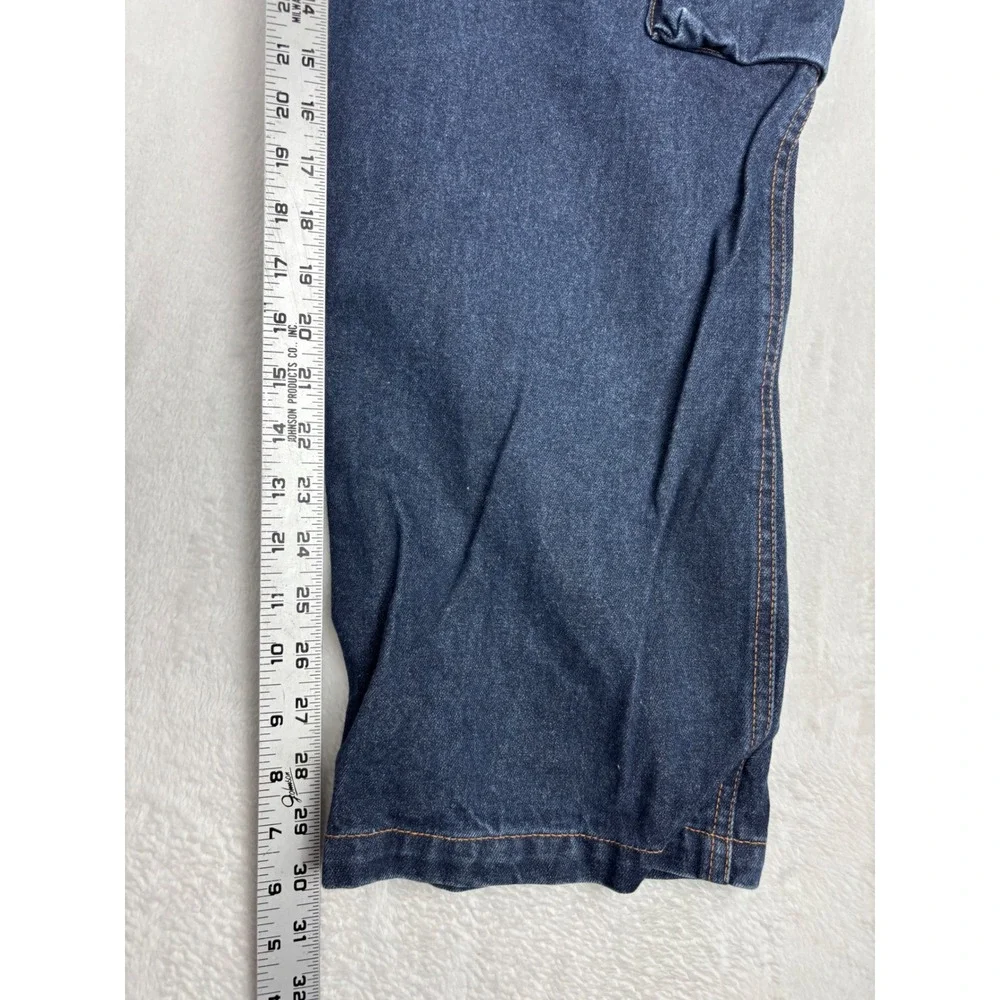 Bocomal FR Flame Resistant Cargo Mens 34x30 Jeans Dark Wash CAT 2 Workwear Fade